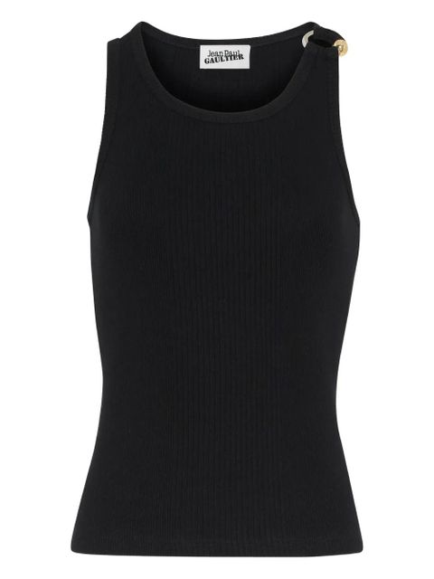 Jean Paul Gaultier ribbed cotton top - Black - zdjęcie produktu nr 1