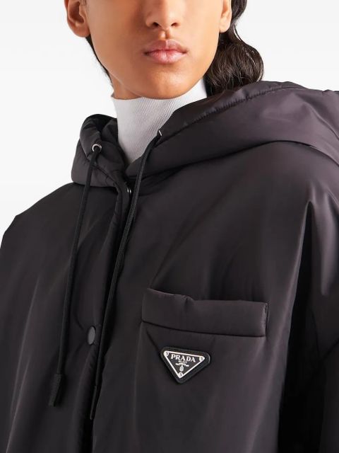 Prada Re-Nylon triangle-logo raincoat - Black