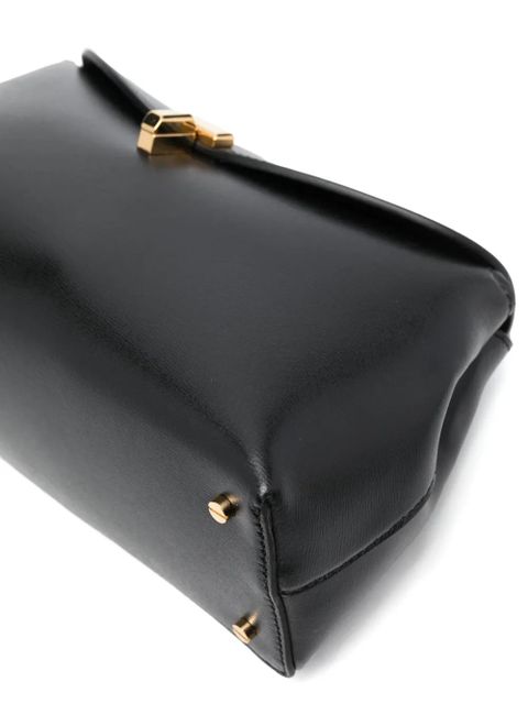 TOTEME T-Lock leather clutch bag - Black