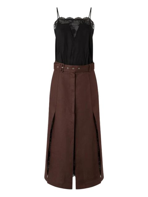 PINKO lace belted dress - Brown - zdjęcie produktu nr 1