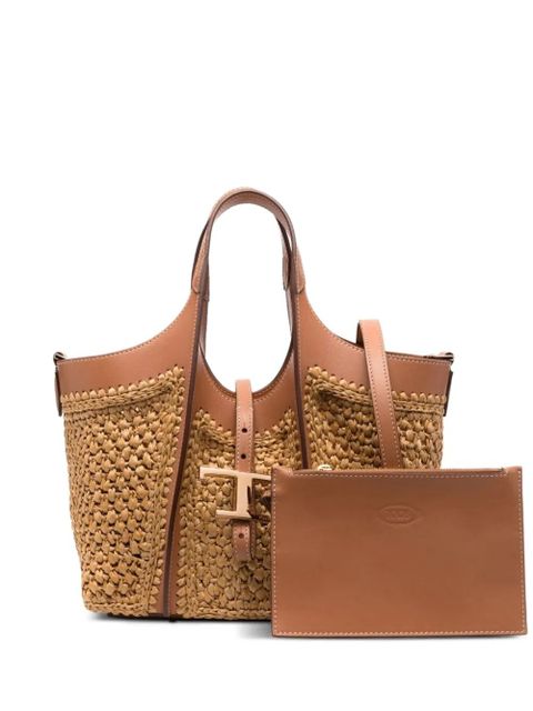 Tod's mini woven shopping bag - Brown - zdjęcie produktu nr 1