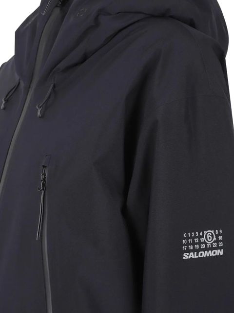 MM6 Maison Margiela hooded zip coat - Black
