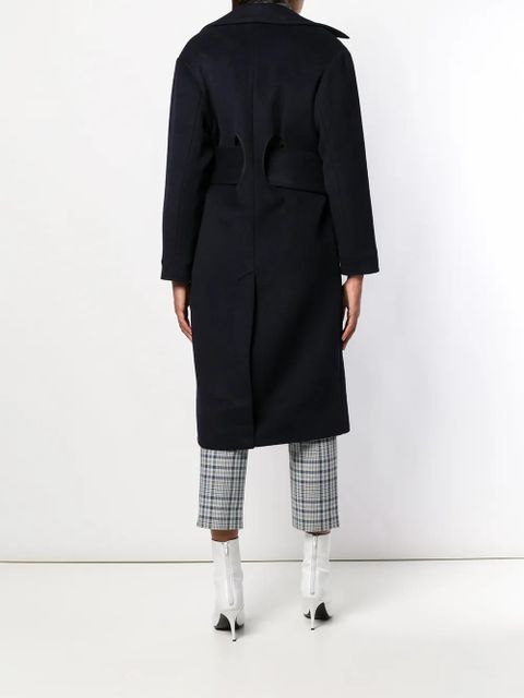 Self-Portrait belted coat - Blue