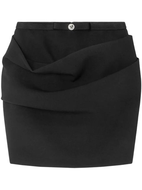 Versace gabardine draped skirt - Black - zdjęcie produktu nr 1