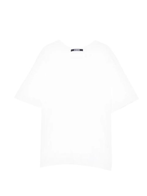 Jacquemus pleated T-shirt - White - zdjęcie produktu nr 1