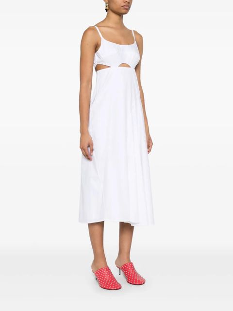 Victoria Beckham cut-out detail midi dress - White