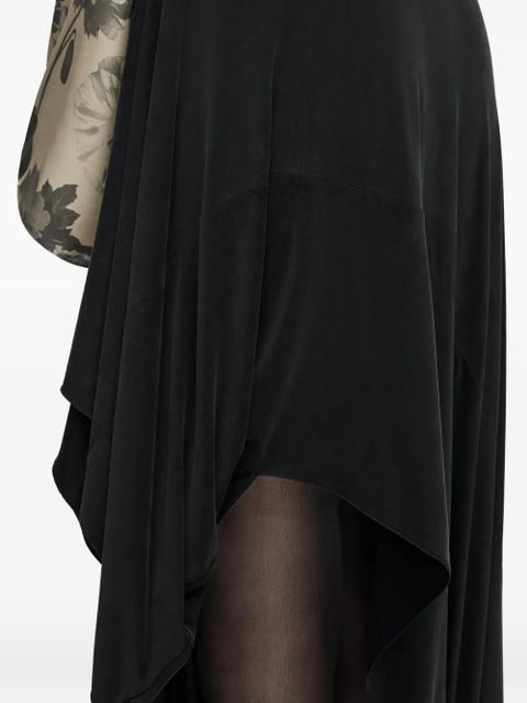 Maison Margiela draped asymmetric midi skirt - Black