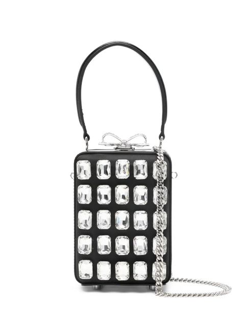 Self-Portrait micro crystal-embellished tote bag - Black - zdjęcie produktu nr 1