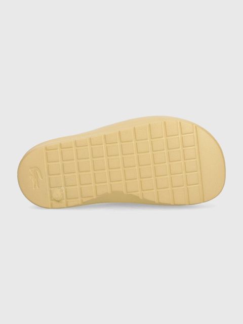 Lacoste klapki Serve Slide 2.0 damskie kolor beżowy 47CFA0020