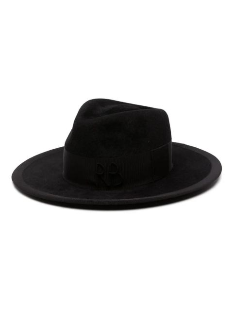 Ruslan Baginskiy logo-embroidered fedora hat - Black - zdjęcie produktu nr 1