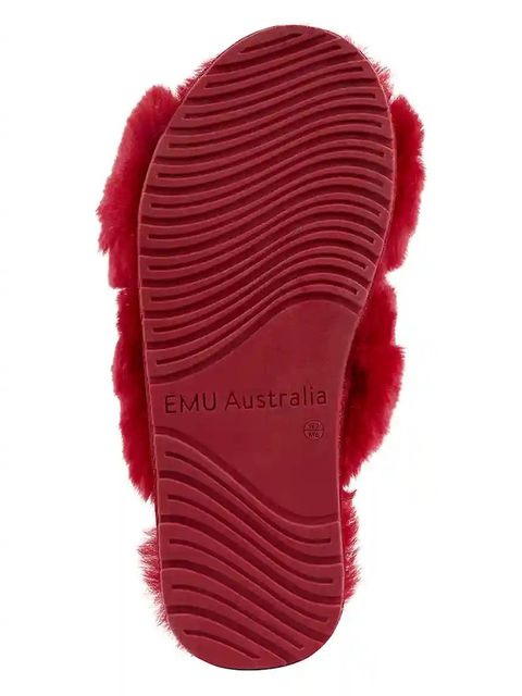 Emu Australia kapcie wełniane Mayberry kolor czerwony W11573