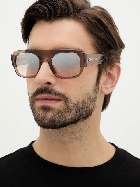 Ray-Ban okulary przeciwsłoneczne kolor beżowy 0RB2218