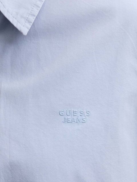 Guess Jeans koszula bawełniana damska kolor niebieski regular z kołnierzykiem klasycznym W4YH68 WGCF1