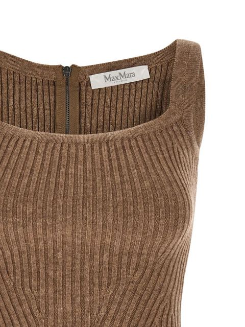 Max Mara Aretusa ribbed-knit tank top - Brown - zdjęcie produktu nr 2