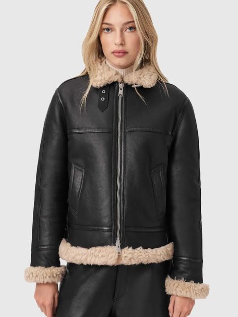 AllSaints kurtka skórzana LOREL damska kolor czarny W069LB - zdjęcie produktu nr 1