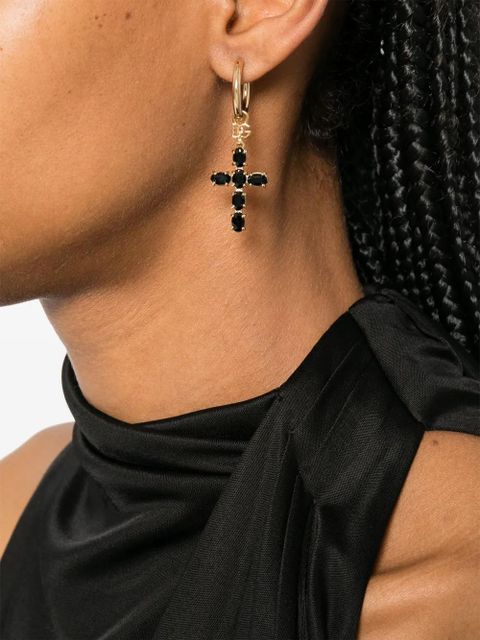Dolce & Gabbana cross-charm drop earrings - Gold - zdjęcie produktu nr 2