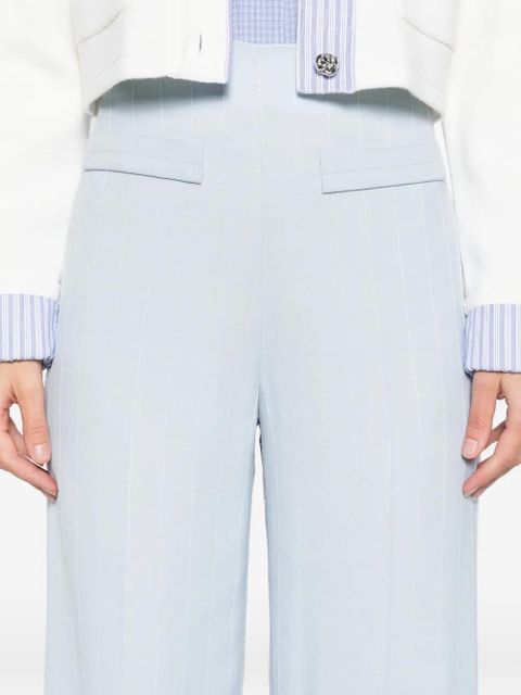 SANDRO sequin-striped trousers - Blue