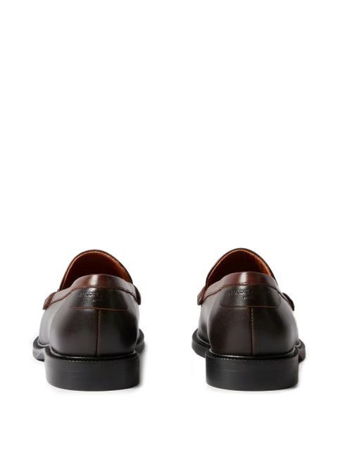 Claudie Pierlot leather penny loafers - Brown