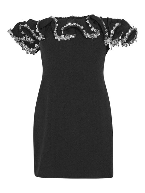 ROTATE BIRGER CHRISTENSEN ruffle-detail mini dress - Black - zdjęcie produktu nr 1