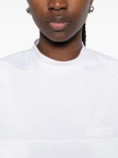 Miu Miu long-sleeve shirt dress - White