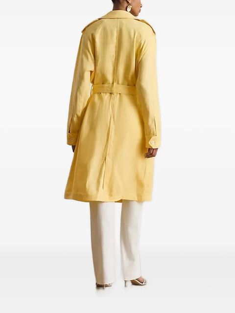 Lauren Ralph Lauren belted double-breasted jacket - Yellow