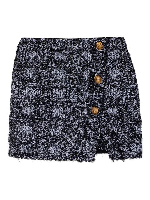 Balmain button frayed mini skirt - Black - zdjęcie produktu nr 1