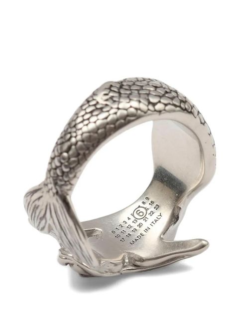 MM6 Maison Margiela mermaid-textured ring - Silver