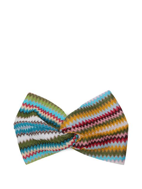 Missoni zigzag-pattern headband - Blue - zdjęcie produktu nr 1
