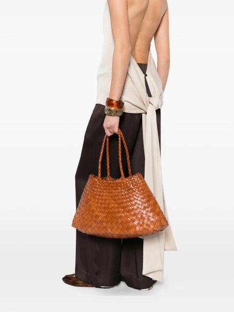 DRAGON DIFFUSION woven braided tote bag - Brown - zdjęcie produktu nr 2