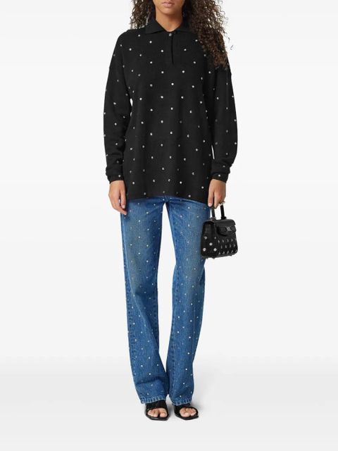 Versace Cielo Stellato polo sweater - Black