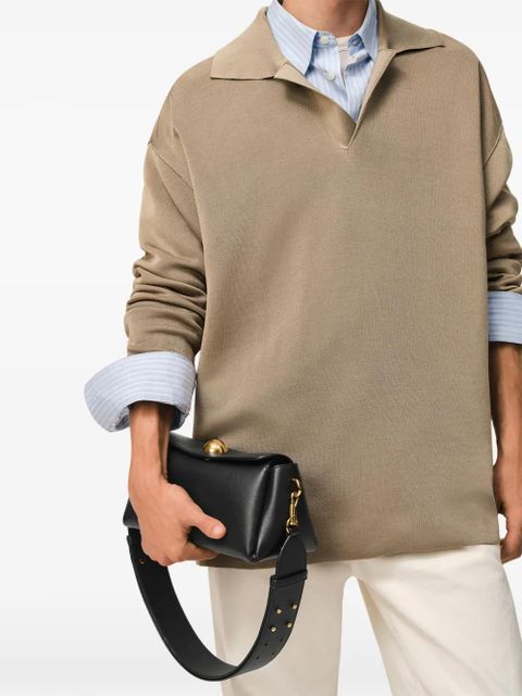 AMI Paris Carrousel leather bag - Black - zdjęcie produktu nr 2