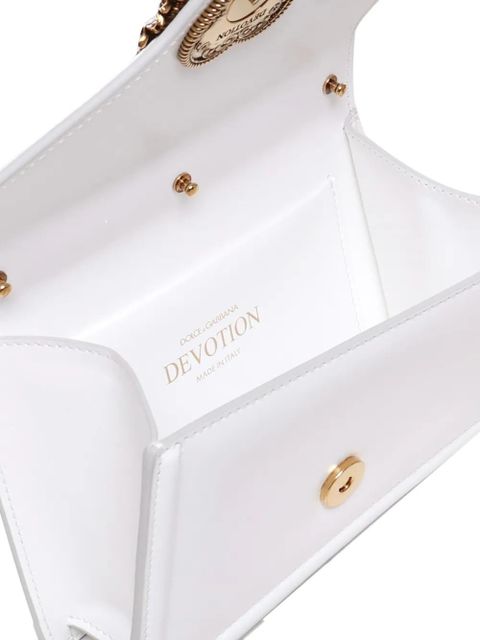 Dolce & Gabbana small Devotion heart-detail flap tote bag - White