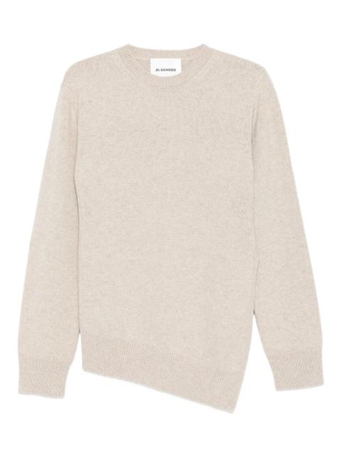 Jil Sander asymmetric-hem wool sweater - Neutrals - zdjęcie produktu nr 1