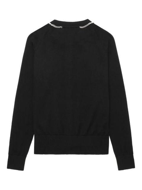 Simone Rocha pearl-chain cardigan - Black
