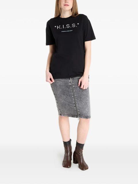 Off-White Kiss Quote T-shirt - Black - zdjęcie produktu nr 2