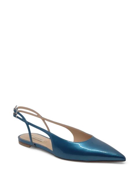 Casadei pointed-toe slingback ballet flats - Blue - zdjęcie produktu nr 2