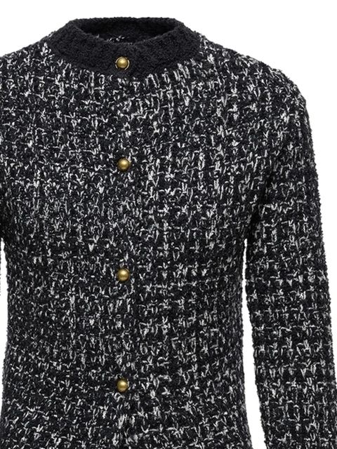 Moncler fringed button cardigan - Black