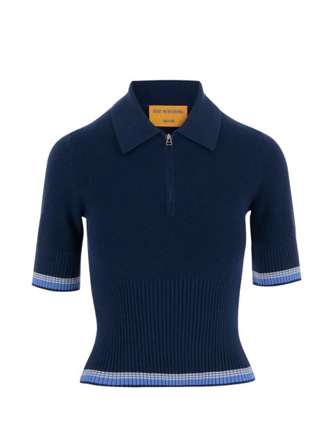 Guest In Residence Marcella cotton polo shirt - Blue - zdjęcie produktu nr 1