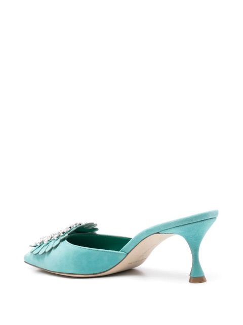 Manolo Blahnik 50mm Shogmu mules - Blue