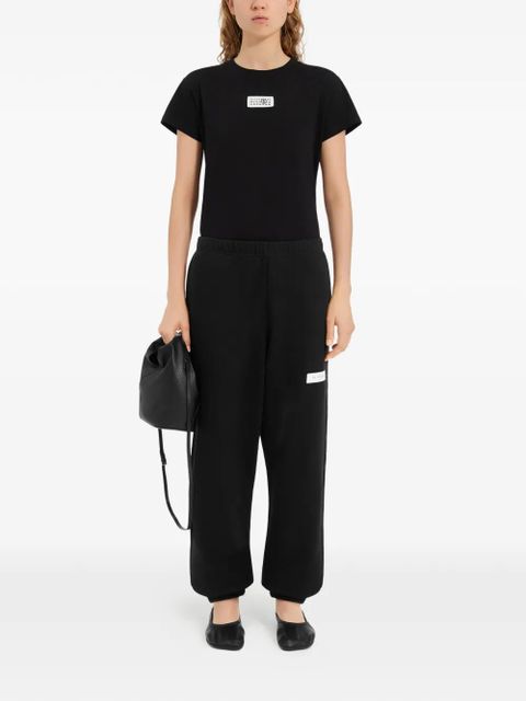 MM6 Maison Margiela label-detail track pants - Black