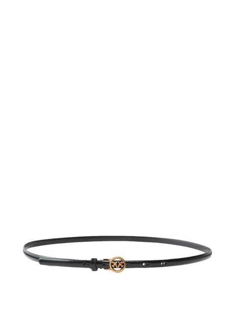 PINKO logo-plaque leather belt - Black - zdjęcie produktu nr 1