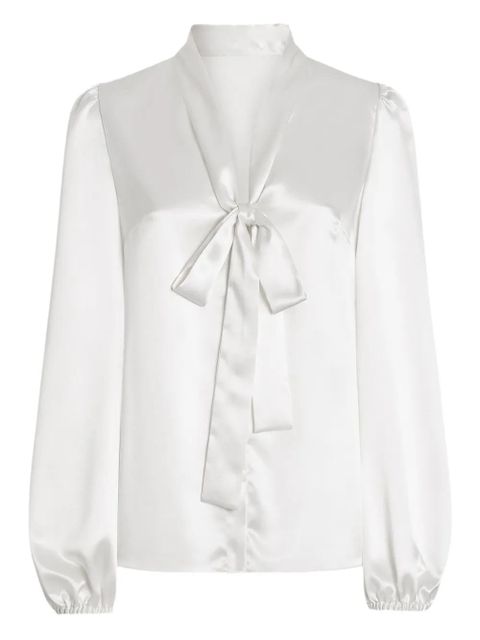 Dolce & Gabbana satin tie-neck blouse - White - zdjęcie produktu nr 1