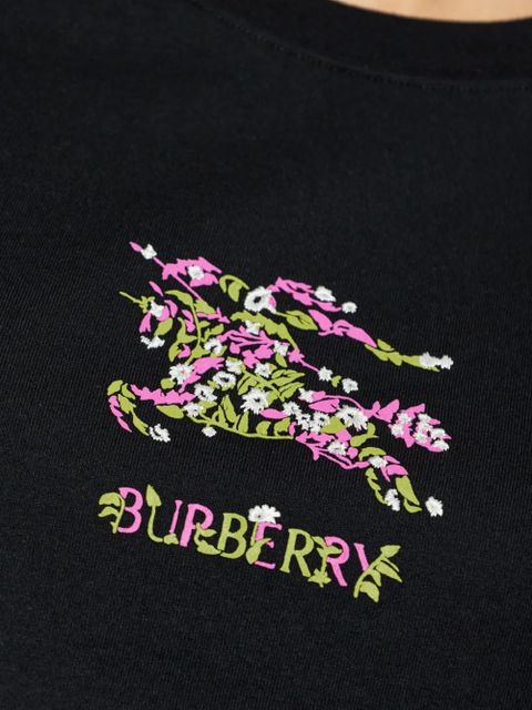 Burberry floral graphic T-shirt - Black