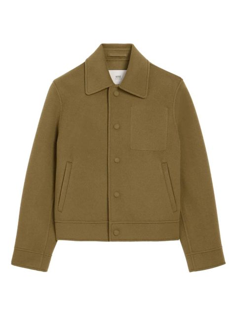AMI Paris buttoned wool boxy jacket - Green - zdjęcie produktu nr 1