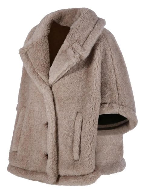 Max Mara button short-sleeve cape - Neutrals