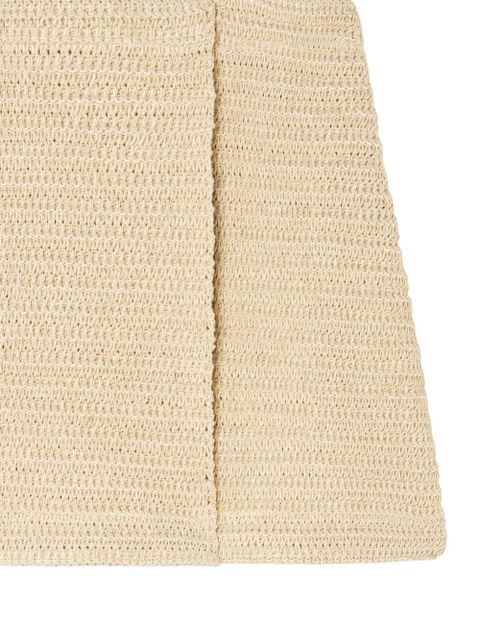 Alanui wrap mini skirt - Neutrals
