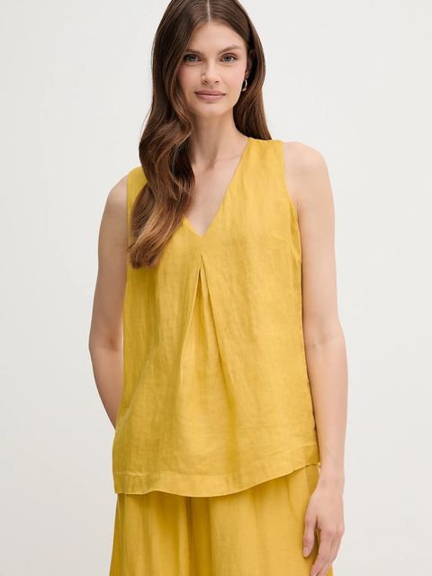 United Colors of Benetton bluzka lniana - zdjęcie produktu nr 2