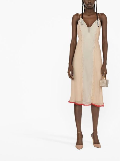 FENDI silk midi dress - Neutrals - zdjęcie produktu nr 2