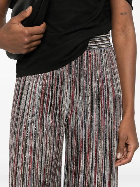 Missoni striped-pattern trousers - Grey
