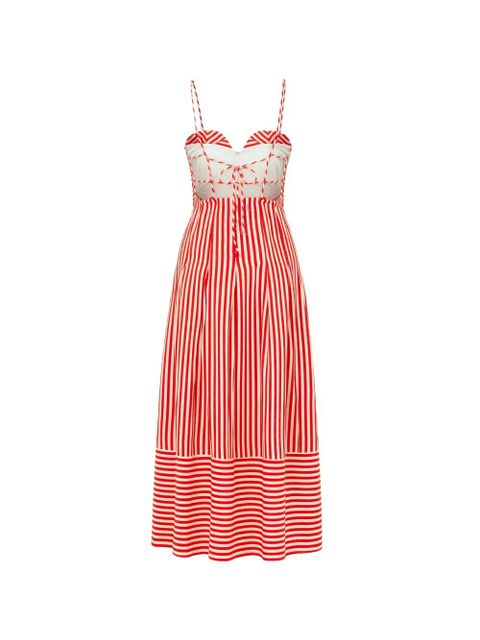 FARM Rio striped midi dress - Red - zdjęcie produktu nr 2